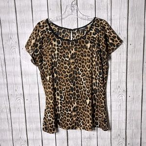 Express animal print top size medium